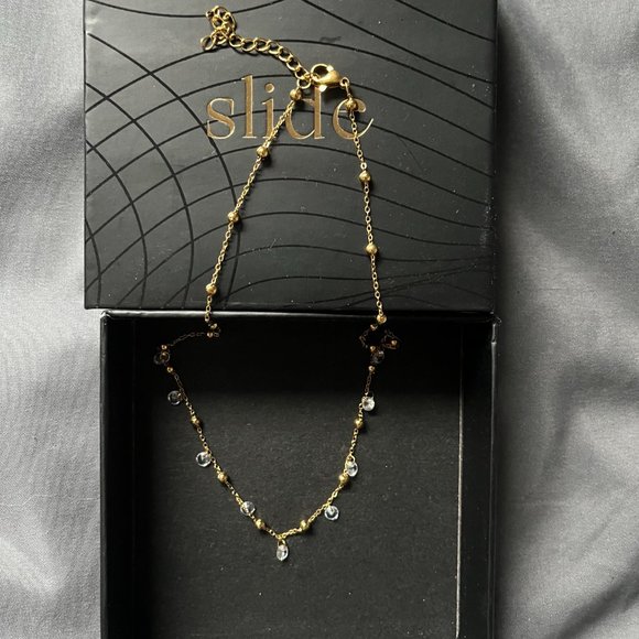 Slide Jewels Jewelry Gold Gem Necklace Slide Jewels Poshmark